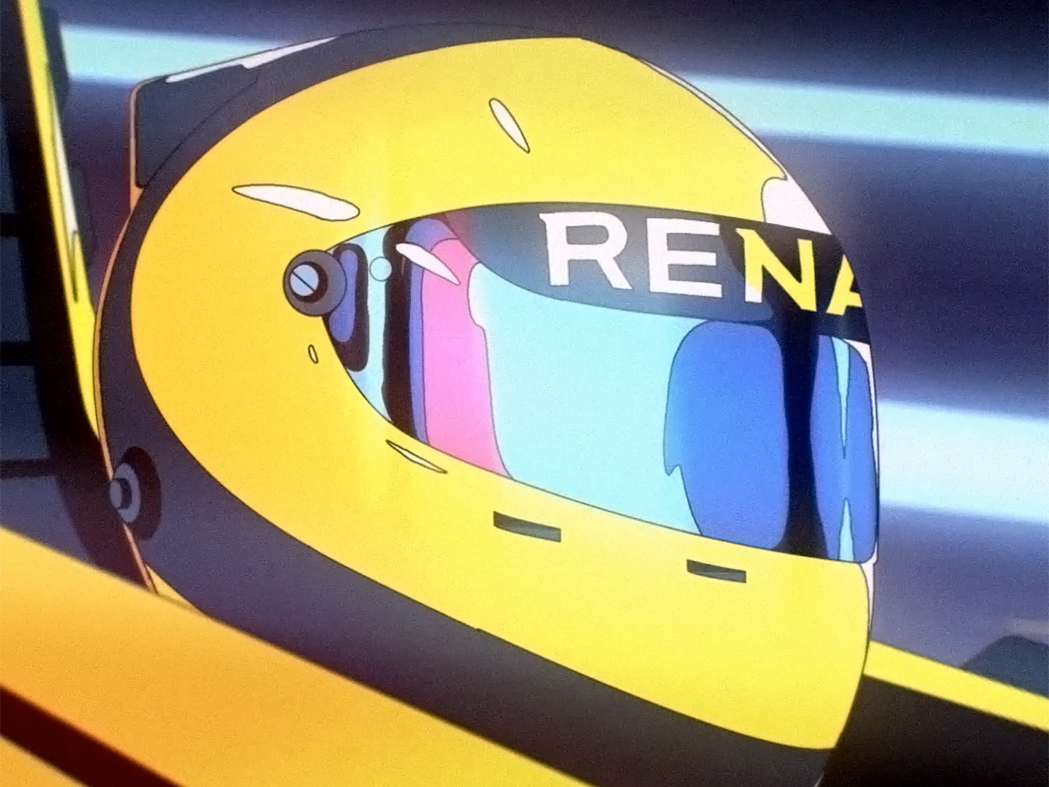 Mixing Formula 1 with manga to introduce Renault's hybrid engine.
